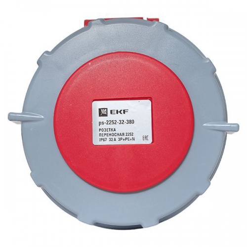 Розетка переносная 2252 3Р+РЕ+N 32А 380В IP67 PROxima EKF ps-2252-32-380 ps-2252-32-380