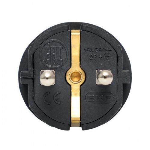 Вилка угловая 16А 2P+PE 230В IP44 каучук PROxima EKF RPS-017-16-230-44-r RPS-017-16-230-44-r