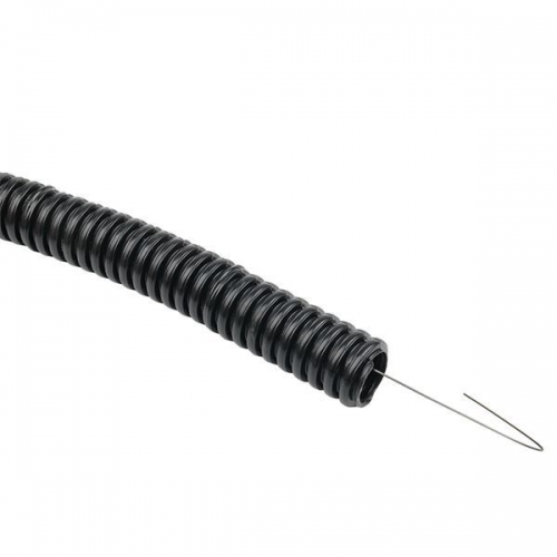 Труба гофрированная FRHF d20мм с протяжкой черн. (уп.100м) Plast PROxima EKF FRHF-20 FRHF-20