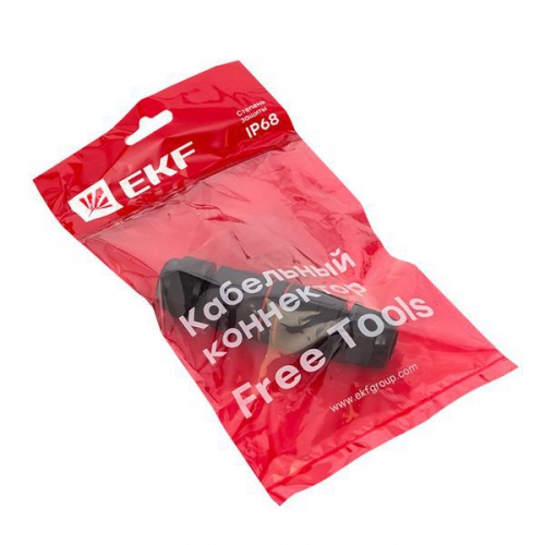 Коннектор кабельный I-образ. СМК 3PIN IP68 FreeTools PROxima EKF cct2-smk3 cct2-smk3