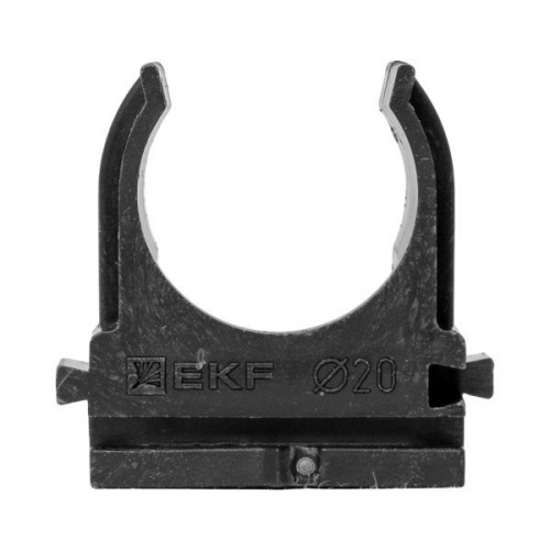 Держатель для труб (клипса) для ручного монтажа d20мм черн. Plast (уп.100шт) EKF derj-z-20s-black derj-z-20s-black