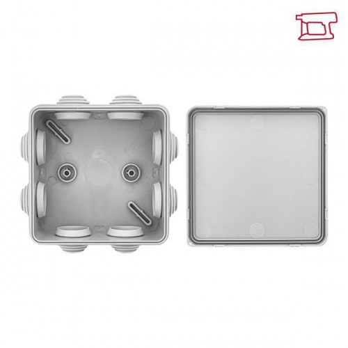 Коробка распаячная КМР-030-031 с крышкой наружная 85х85х40 8 мембранных вводов IP55 EKF plc-kmr-030-031 plc-kmr-030-031