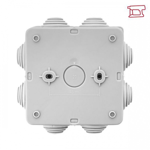 Коробка распаячная КМР-030-031 с крышкой наружная 85х85х40 8 мембранных вводов IP55 EKF plc-kmr-030-031 plc-kmr-030-031