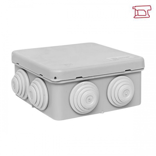 Коробка распаячная КМР-030-031 с крышкой наружная 85х85х40 8 мембранных вводов IP55 EKF plc-kmr-030-031 plc-kmr-030-031