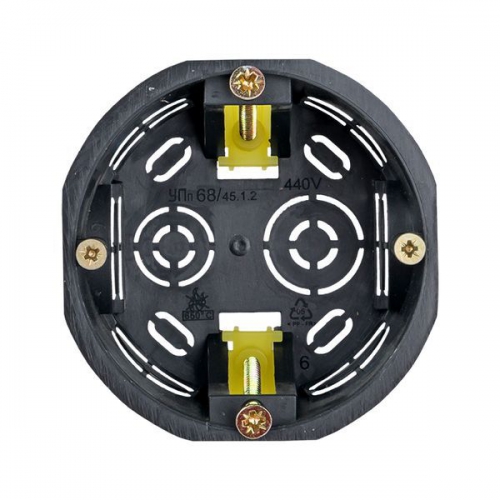 Коробка установочная КМП-020-011 для полых стен 71х45 полипропилен пласт. лапки IP30 черн. EKF plc-kmp-020-011 plc-kmp-020-011