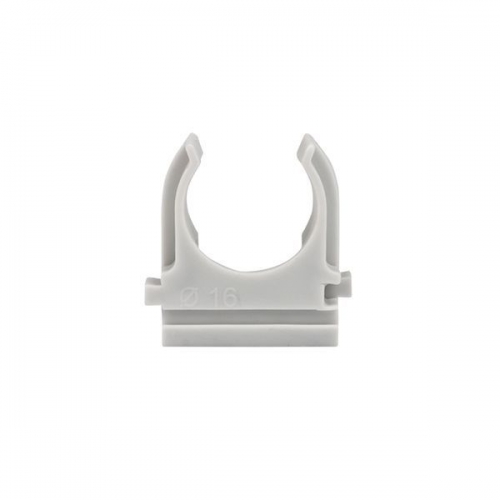 Держатель для труб (клипса) d16мм сер. (уп.100шт) Plast EKF derj-z-16n derj-z-16n