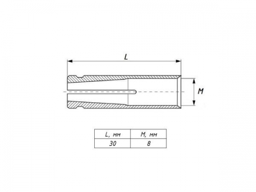 Анкер забивной М8 латунь EKF alzm8 alzm8