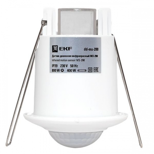 Датчик движения (ИК) MS-200 встраив. 800Вт 360град. до 6м IP20 EKF dd-ms-200 dd-ms-200