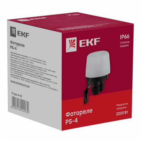Фотореле PS-4 10А 2200Вт IP66 PROxima EKF fr-ps-4-10 fr-ps-4-10
