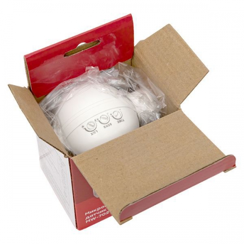 Датчик движения микроволновый MW-702 1200Вт 180гр. до 15м IP44 бел. PROxima EKF dd-mw-702 dd-mw-702
