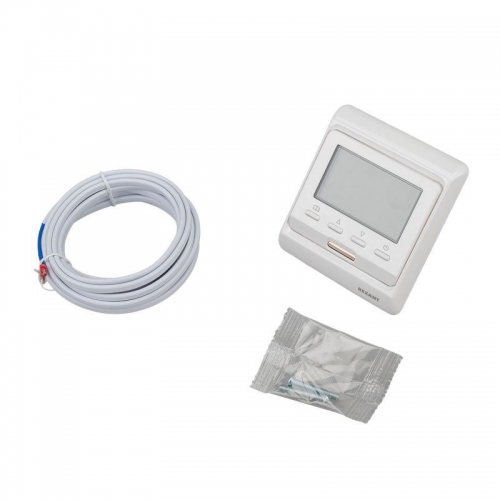 Термостат программируемый R51XT (HW-500; RTC 51.716; ST-16; ETT-1) 3.6кВт 16А для теплых полов датчик пола; датчик воздуха бел. Rexant 51-0532 51-0532