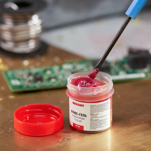 Флюс-гель для пайки TT KELLER индикаторный 20 мл банка Rexant 09-3692 09-3692