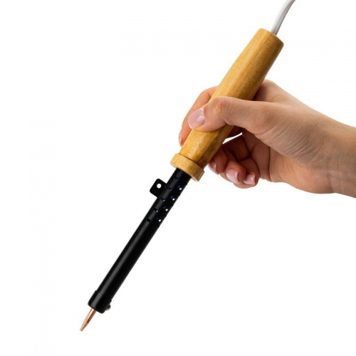 Паяльник ЭПСН 220В 40Вт дерев. ручка ПД Rexant 12-0240 12-0240