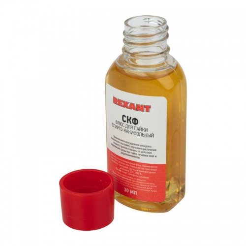 Флюс для пайки СКФ спирто-канифольный 30мл Rexant 09-3640 09-3640