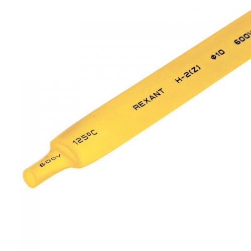 Трубка термоусадочная 10.0/5.0 1м желт. REXANT 21-0002 21-0002