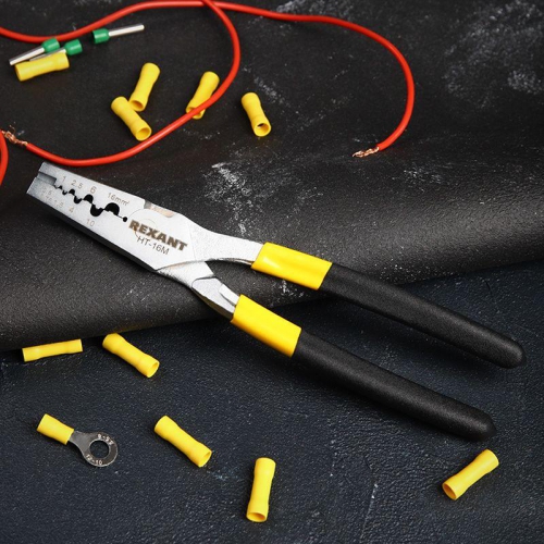 Пресс-клещи для обжима втулочных наконечников 0.5-16кв.мм (HT-16M) Rexant 12-3208 дек.08