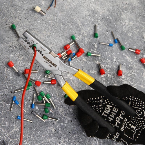 Пресс-клещи для обжима втулочных наконечников 0.5-16кв.мм (HT-16M) Rexant 12-3208 дек.08