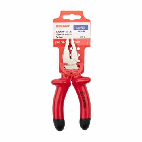 Плоскогубцы комбинированные 160мм диэлектрические до 1000В Rexant 12-4611-3 12-4611-3