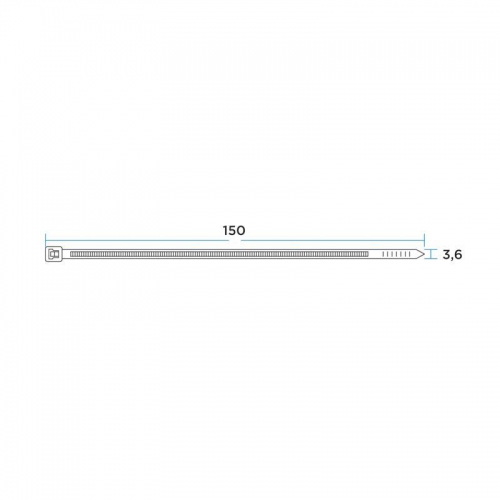 Хомут под винт 3.6х150 нейл. бел. (уп.100шт) REXANT 07-0154 07-0154