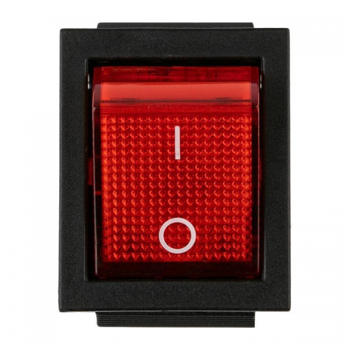 Выключатель клавишный 250В 16А (4с) ON-OFF красн. с подсветкой (RWB-502 SC-767 IRS-201-1) (инд. упак.) Rexant 36-2330-1 36-2330-1