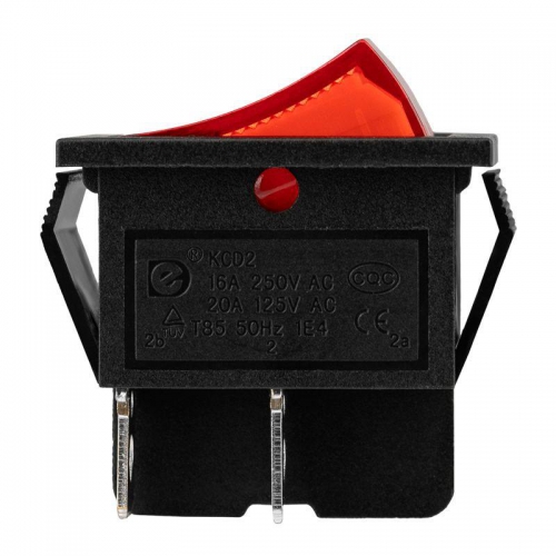 Выключатель клавишный 250В 16А (4с) ON-OFF красн. с подсветкой (RWB-502 SC-767 IRS-201-1) (инд. упак.) Rexant 36-2330-1 36-2330-1