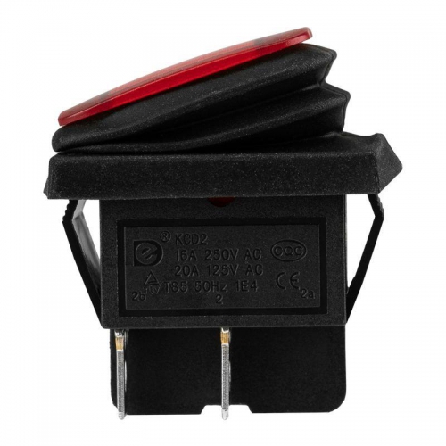 Выключатель клавишный 250В 15А (4с) ON-OFF красн. с подсветкой ВЛАГОЗАЩИТА (RWB-507) блист. Rexant 06-0307-C 06-0307-C