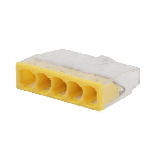 Экспресс-клемма строительно-монтажная СМК 2273-205 5-проводная 0.5-2.5кв.мм (уп.100шт) Rexant 07-3214 07-3214