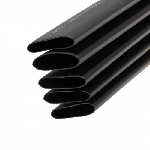 Трубка термоусадочная двустенная клеевая 24/8 (3:1) 1м черн. Rexant 26-0024 26-0024