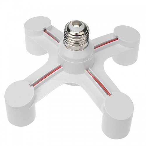 Разветвитель цокольный E27-4хE27 бел. Rexant 11-8862 ноя.62