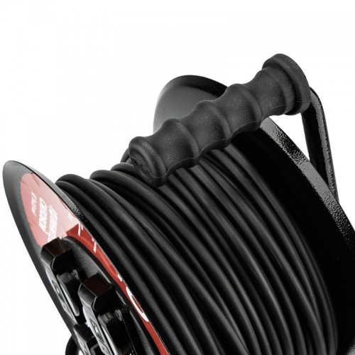 Удлинитель на метал. катушке 4х40м с заземл. IP44 КГ 3х2.5кв.мм с выключателем с защ. крышками Rexant 13-5015 13-5015