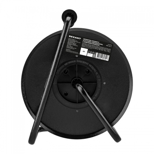 Удлинитель на метал. катушке 4х40м с заземл. IP44 КГ 3х2.5кв.мм с выключателем с защ. крышками Rexant 13-5015 13-5015