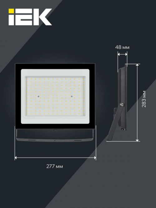Прожектор светодиодный СДО 06-150 6500К IP65 черн. ИЭК LPDO601-150-65-K02 LPDO601-150-65-K02