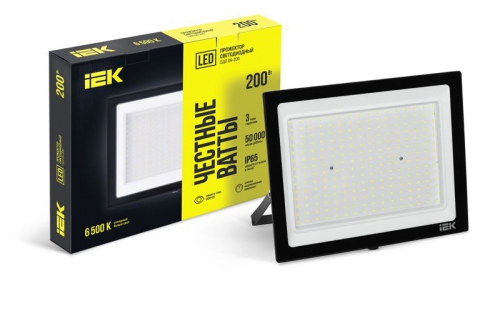 Прожектор светодиодный СДО 06-200 6500К IP65 черн. ИЭК LPDO601-200-65-K02 LPDO601-200-65-K02