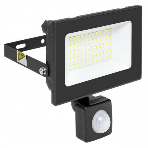 Прожектор светодиодный СДО-3004 50Вт 6500К IP54 с инфракрасным датчиком движения EKF FLL-3004-50D-6500 FLL-3004-50D-6500