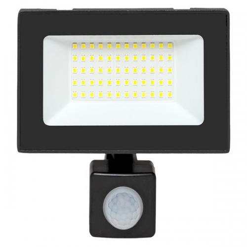 Прожектор светодиодный СДО-3004 50Вт 6500К IP54 с инфракрасным датчиком движения EKF FLL-3004-50D-6500 FLL-3004-50D-6500
