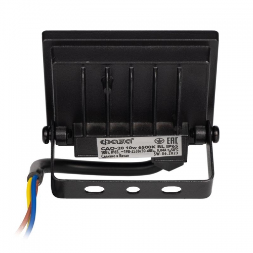 Прожектор светодиодный СДО-20 10Вт 6500К IP65 230В BL ДО прозр. закален. стекло ФАZА 5047242 5047242