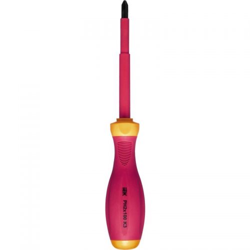 Отвертка диэлектрическая крестовая PH2х100 K3 1000В ARMA2L 3 IEK A2L3-SC30-K3-PH-20-100 A2L3-SC30-K3-PH-20-100