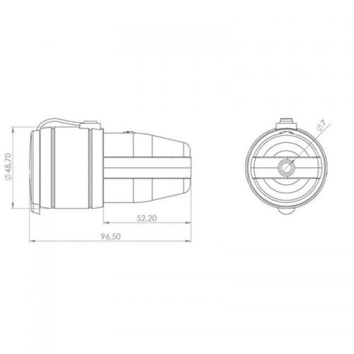 Розетка переносная влагозащ. с/з 16А IP20/44 каучук Rexant 111-005 111-005