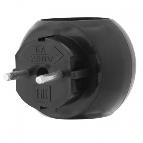 Разветвитель 3-м 6А IP20 Шар 220В черн. Rexant 11-1063-1 11-1063-1