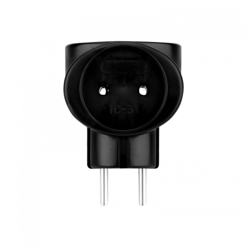 Разветвитель 3-м 6А IP20 220В биметал. черн. Rexant 11-1064-1 11-1064-1