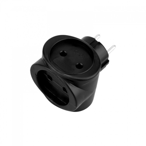 Разветвитель 3-м 6А IP20 220В биметал. черн. Rexant 11-1064-1 11-1064-1