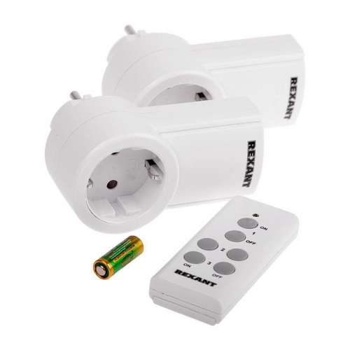 Розетка радиоуправляемая с пультом RX-002 (один пульт две розетки) Rexant 10-6025 окт.25
