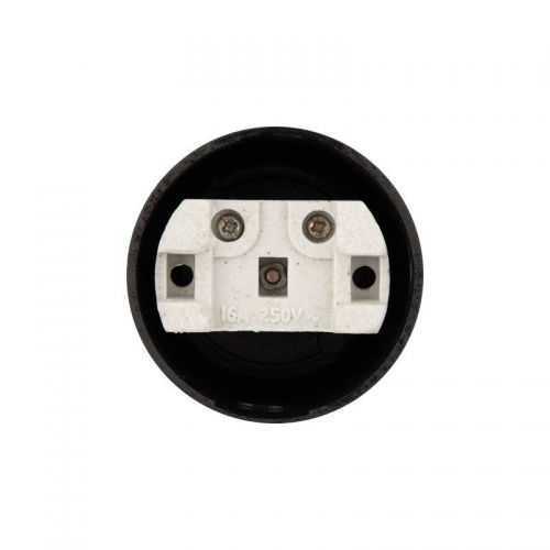 Розетка штепсельная карболитовая открытой уст. б/з 16А черн. Rexant 11-8980 ноя.80