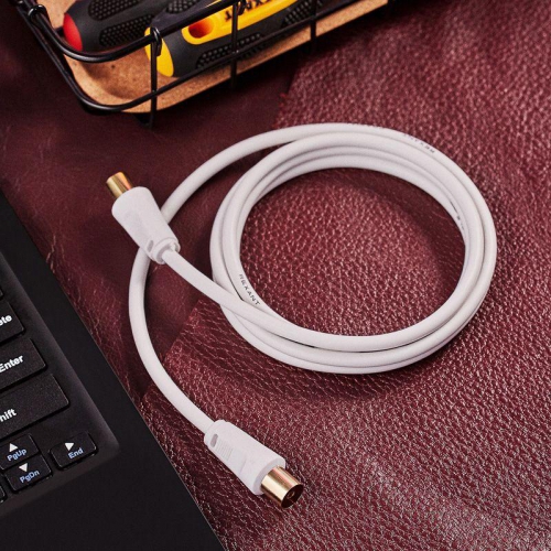 Шнур TV Plug - TV Jack 1.5м бел. Rexant 18-0002 18-0002