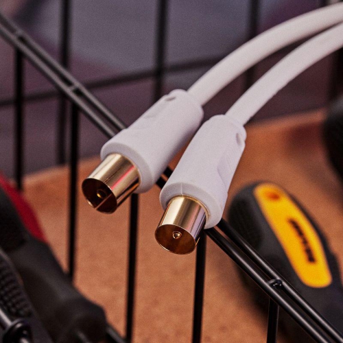 Шнур TV Plug - TV Jack 1.5м бел. Rexant 18-0002 18-0002