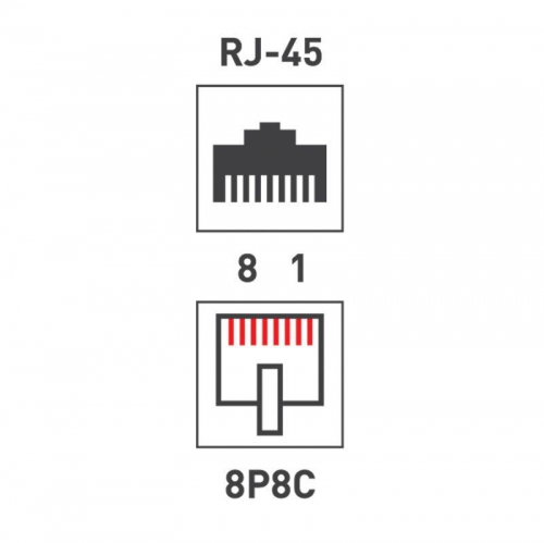Розетка сетевая LAN на стену 2 гнездо 8Р8С (RJ-45) 5кат. Rexant 06-0105-C 06-0105-C