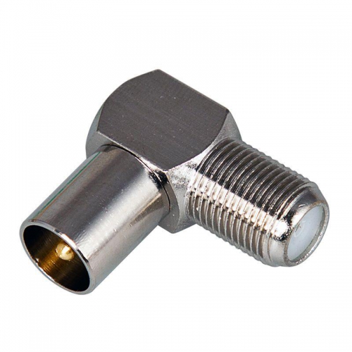 Переходник антенный гнездо F-штекер TV угловой блист. Rexant 06-0027-A 06-0027-A