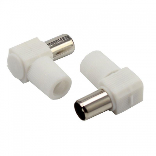 Разъем антенный на кабель штекер-TV угловой бел. блист. Rexant 06-0014-A 06-0014-A