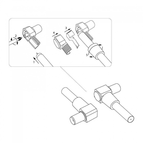 Разъем антенный на кабель штекер-TV угловой бел. блист. Rexant 06-0014-A 06-0014-A