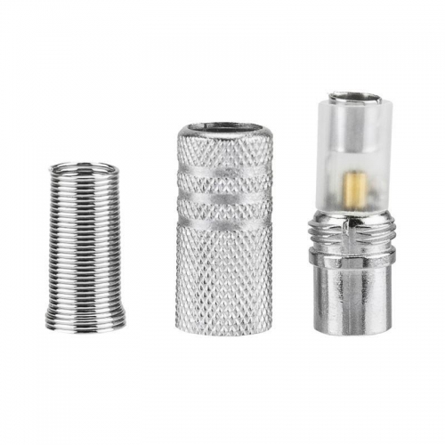 Разъем антенный на кабель штекер-TV никель с пружиной (блист.) Rexant 06-0016-A 06-0016-A